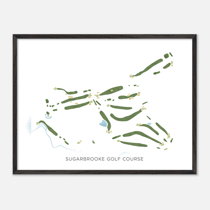 Print of Sugarbrooke Golf Course Modern Map