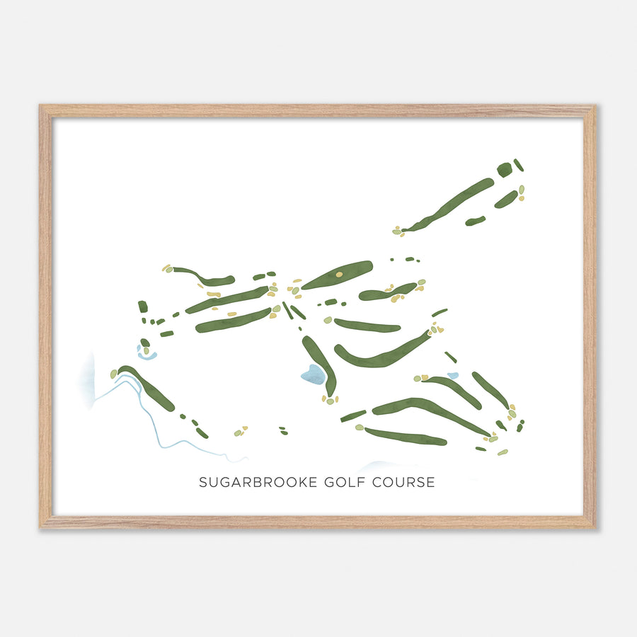 Print of Sugarbrooke Golf Course Modern Map