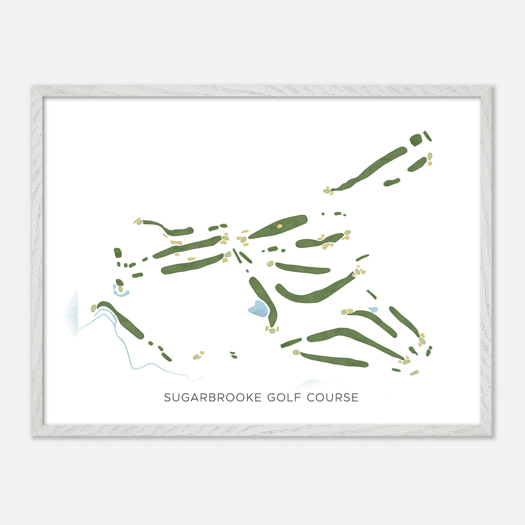 Print of Sugarbrooke Golf Course Modern Map