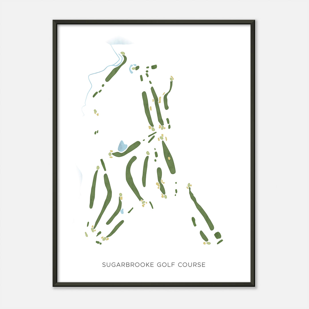 Print of Sugarbrooke Golf Course Modern Map