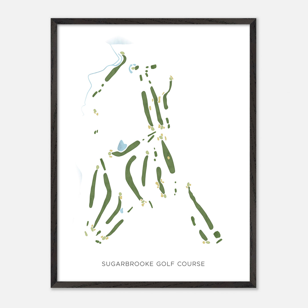Print of Sugarbrooke Golf Course Modern Map