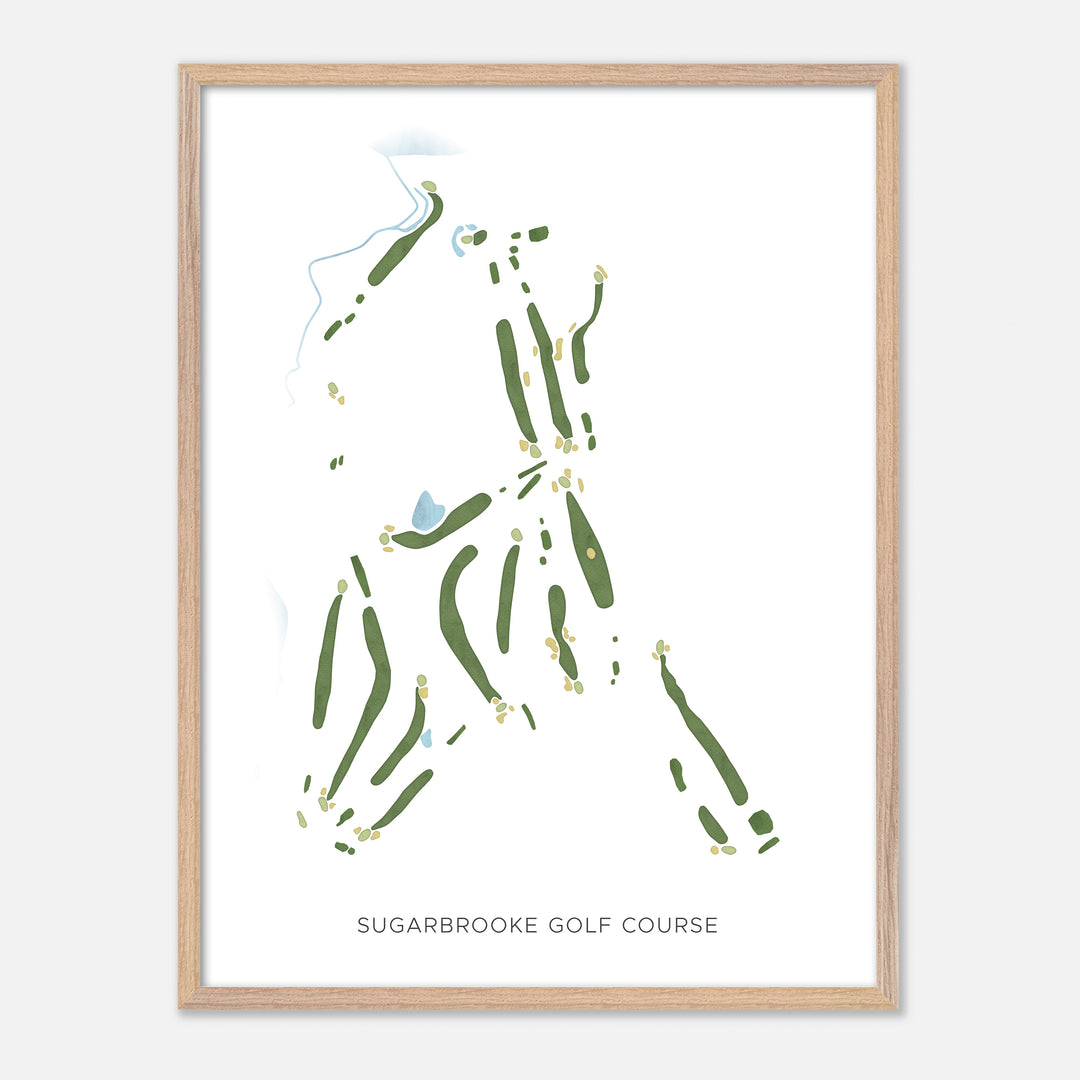 Print of Sugarbrooke Golf Course Modern Map