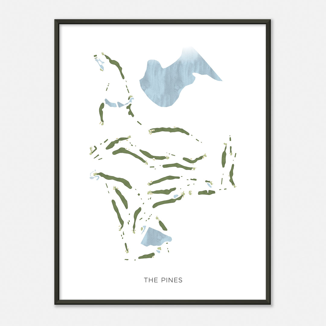 Print of The Pines Modern Map