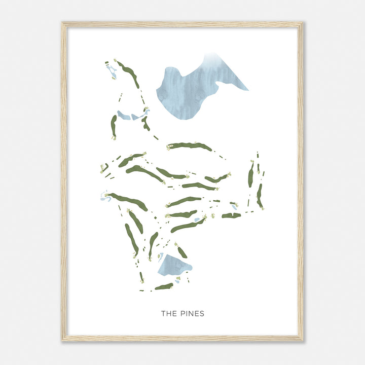 Print of The Pines Modern Map