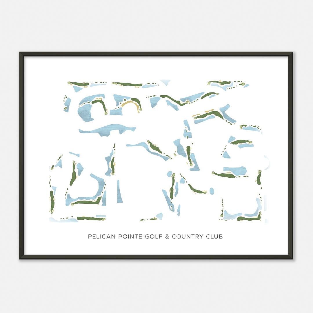 Print of Pelican Pointe Golf & Country Club Modern Map