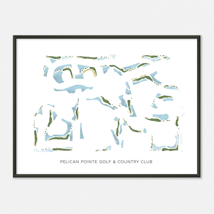 Print of Pelican Pointe Golf & Country Club Modern Map