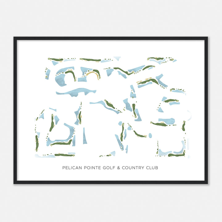 Print of Pelican Pointe Golf & Country Club Modern Map
