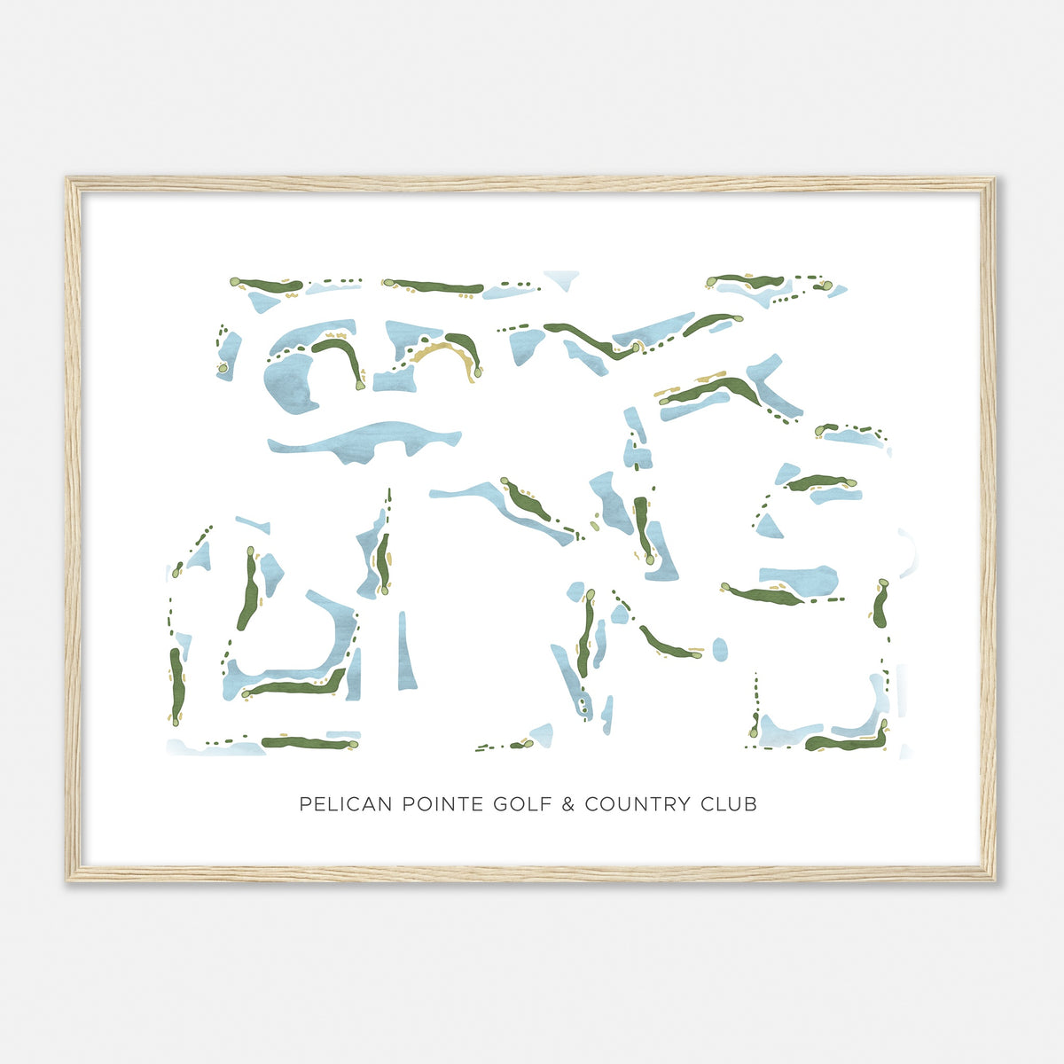 Print of Pelican Pointe Golf & Country Club Modern Map