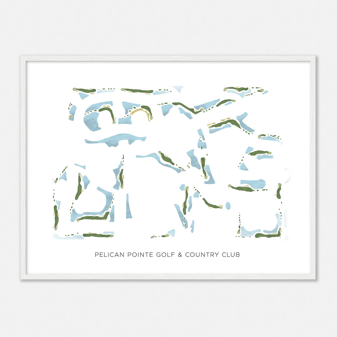 Print of Pelican Pointe Golf & Country Club Modern Map