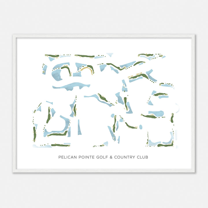 Print of Pelican Pointe Golf & Country Club Modern Map