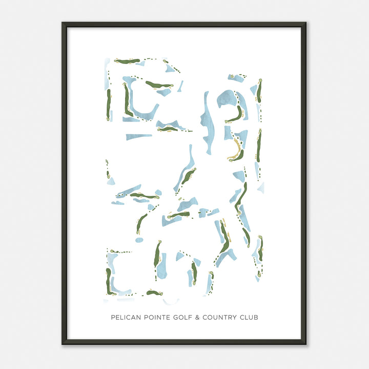 Print of Pelican Pointe Golf & Country Club Modern Map