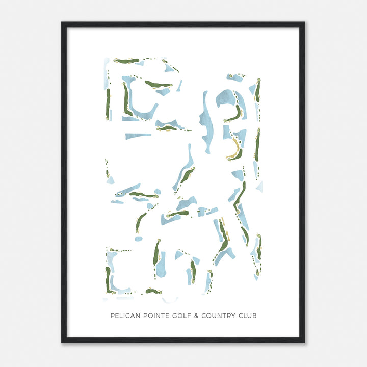 Print of Pelican Pointe Golf & Country Club Modern Map