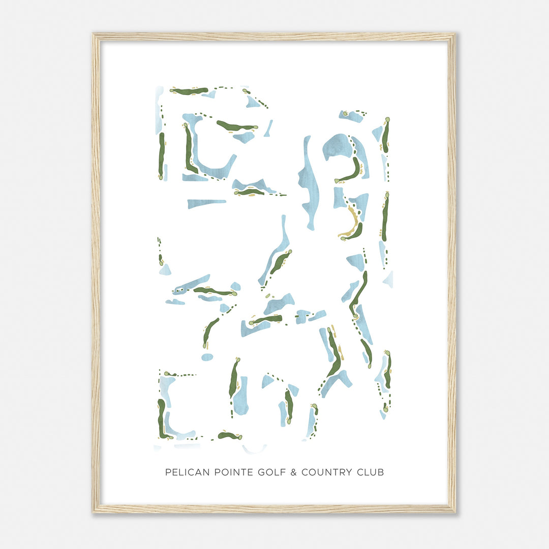 Print of Pelican Pointe Golf & Country Club Modern Map
