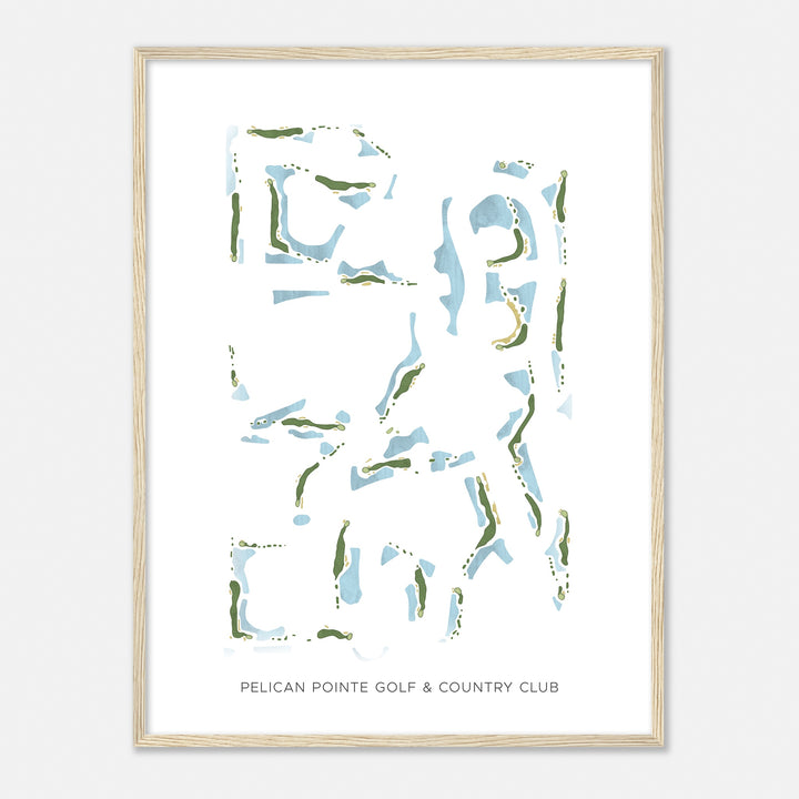 Print of Pelican Pointe Golf & Country Club Modern Map