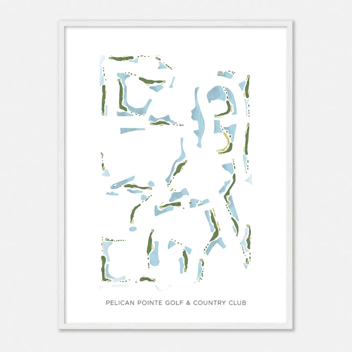 Print of Pelican Pointe Golf & Country Club Modern Map