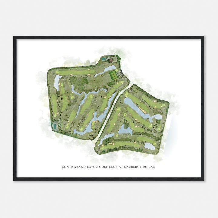 Print of Contraband Bayou Golf Club At L'Auberge Du Lac Classic Map