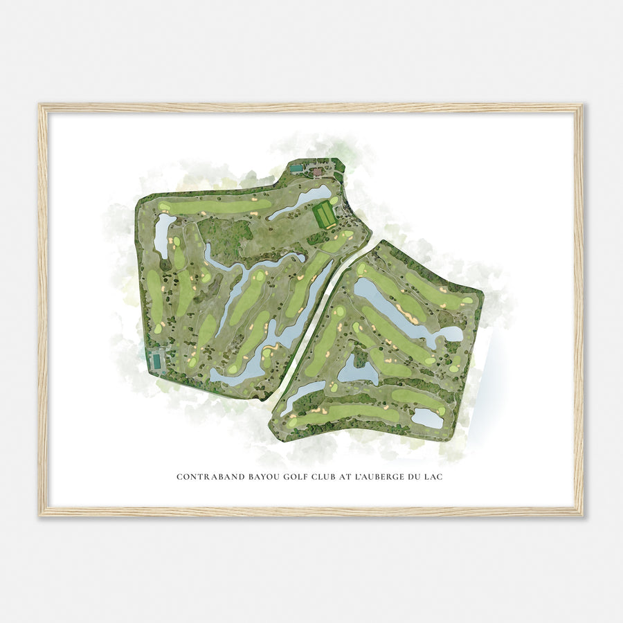 Print of Contraband Bayou Golf Club At L'Auberge Du Lac Classic Map