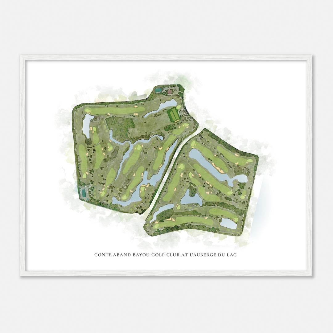 Print of Contraband Bayou Golf Club At L'Auberge Du Lac Classic Map