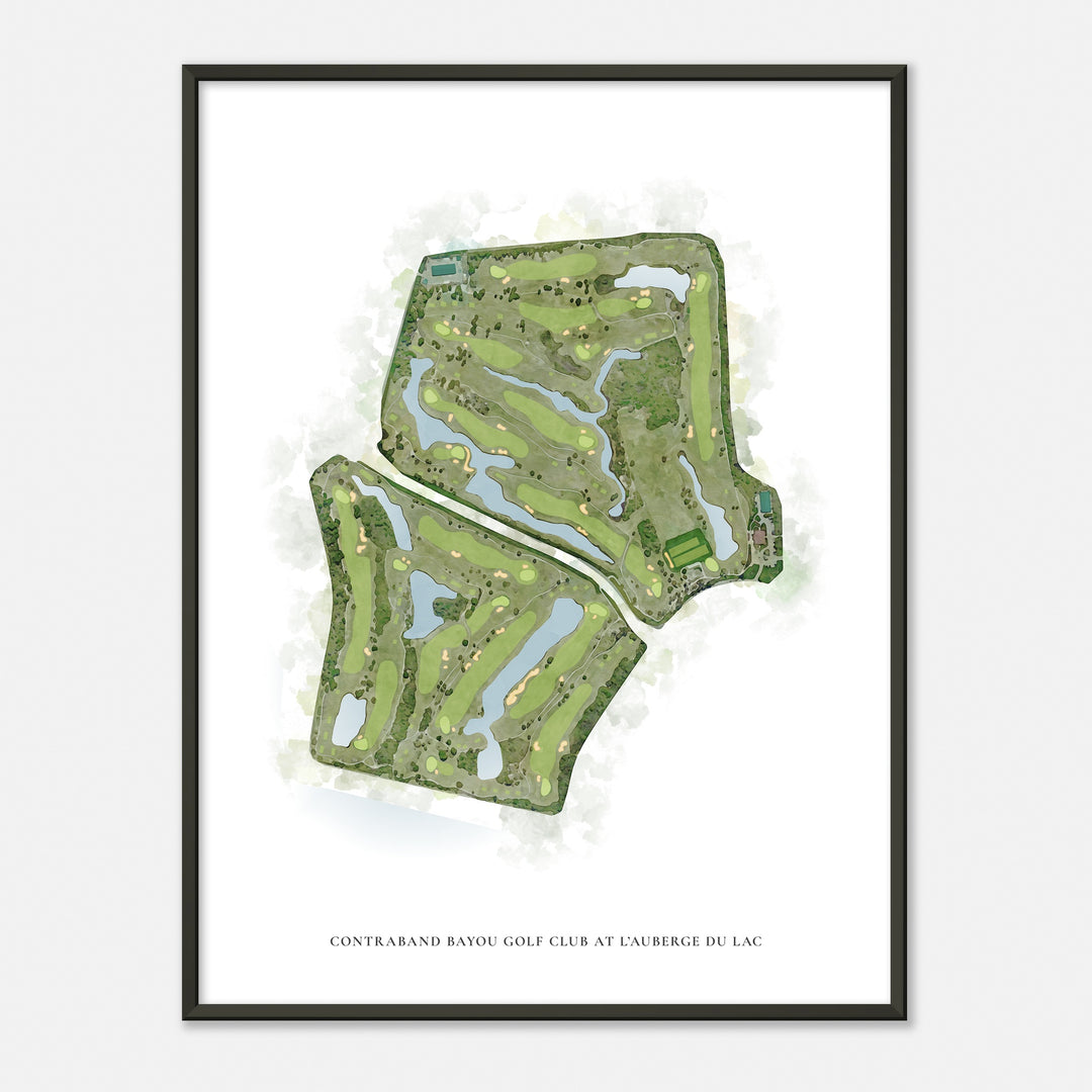 Print of Contraband Bayou Golf Club At L'Auberge Du Lac Classic Map