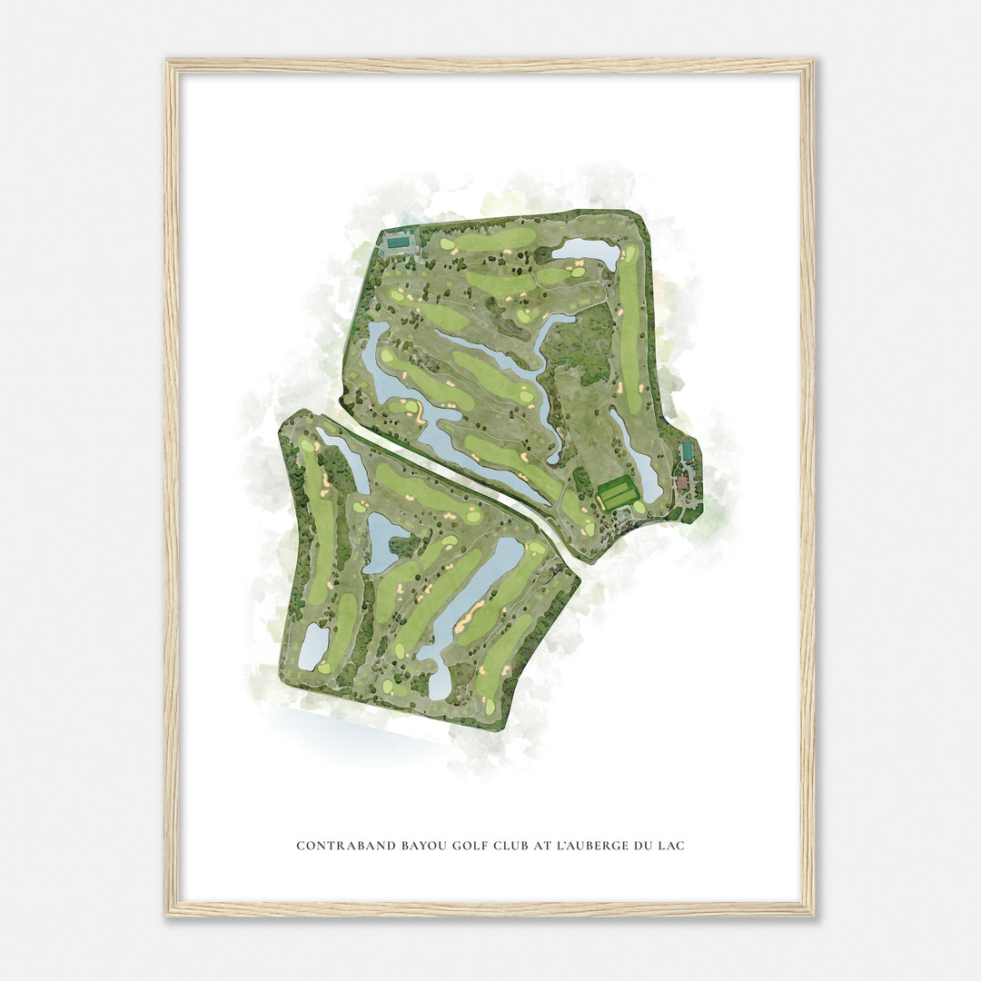 Print of Contraband Bayou Golf Club At L'Auberge Du Lac Classic Map