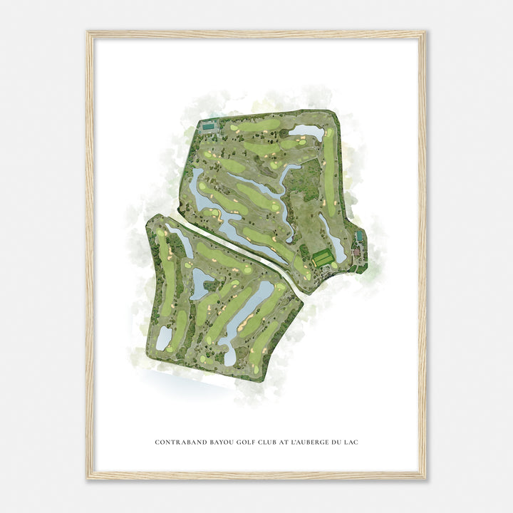 Print of Contraband Bayou Golf Club At L'Auberge Du Lac Classic Map