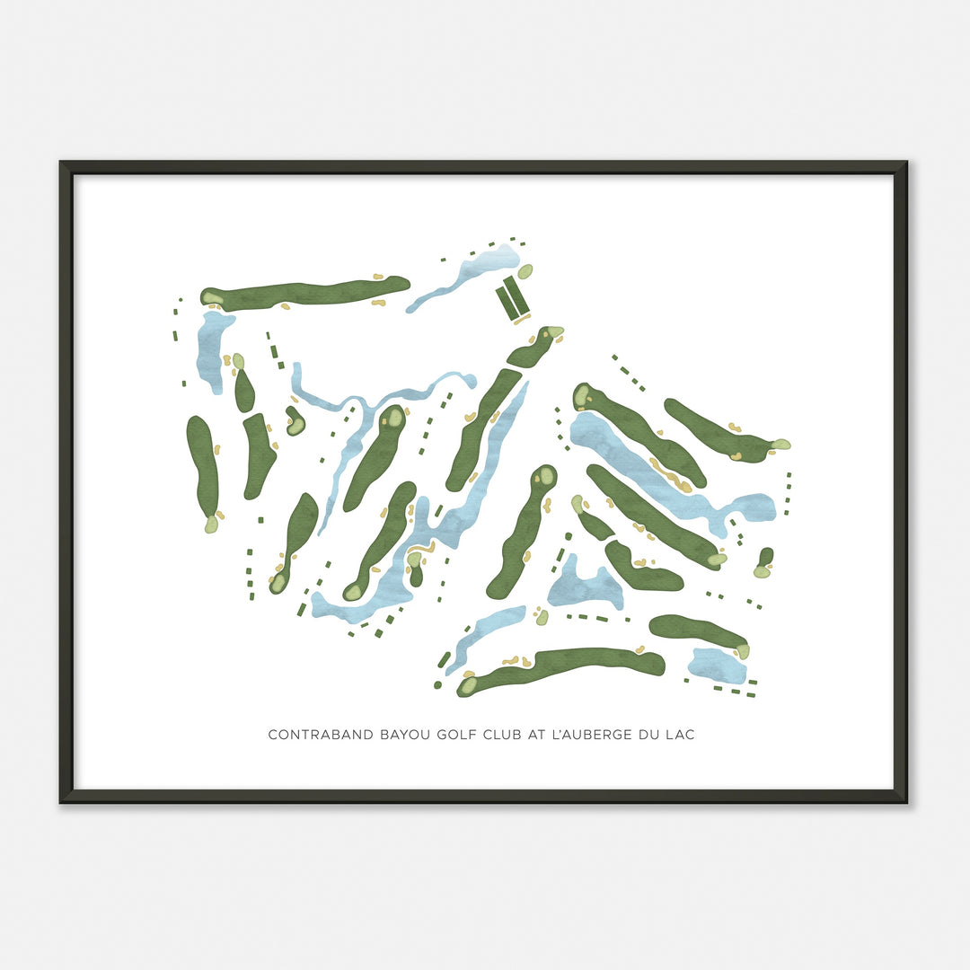 Print of Contraband Bayou Golf Club At L'Auberge Du Lac Modern Map