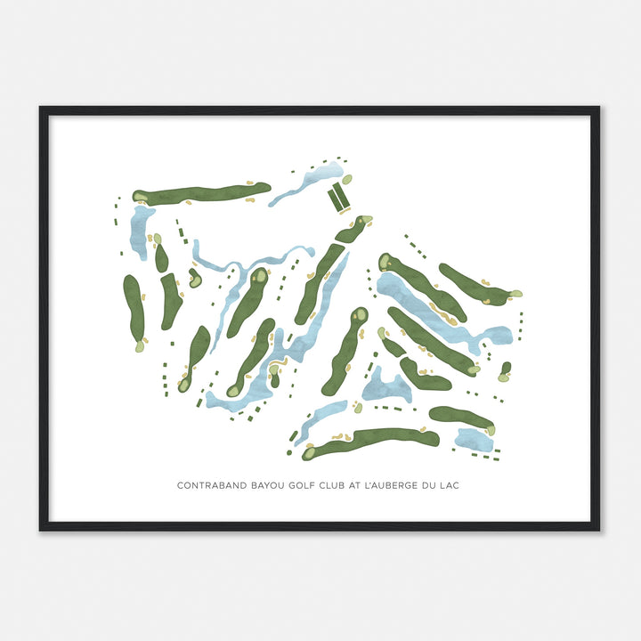 Print of Contraband Bayou Golf Club At L'Auberge Du Lac Modern Map