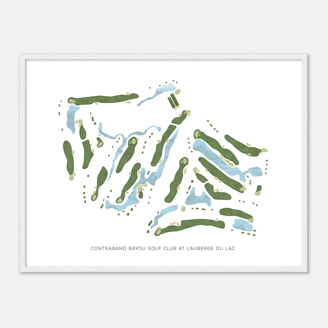 Print of Contraband Bayou Golf Club At L'Auberge Du Lac Modern Map