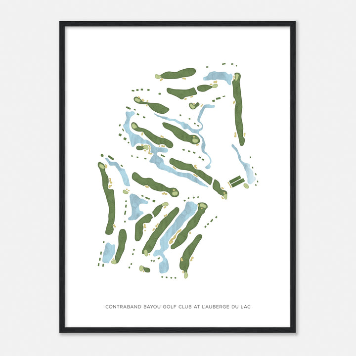 Print of Contraband Bayou Golf Club At L'Auberge Du Lac Modern Map