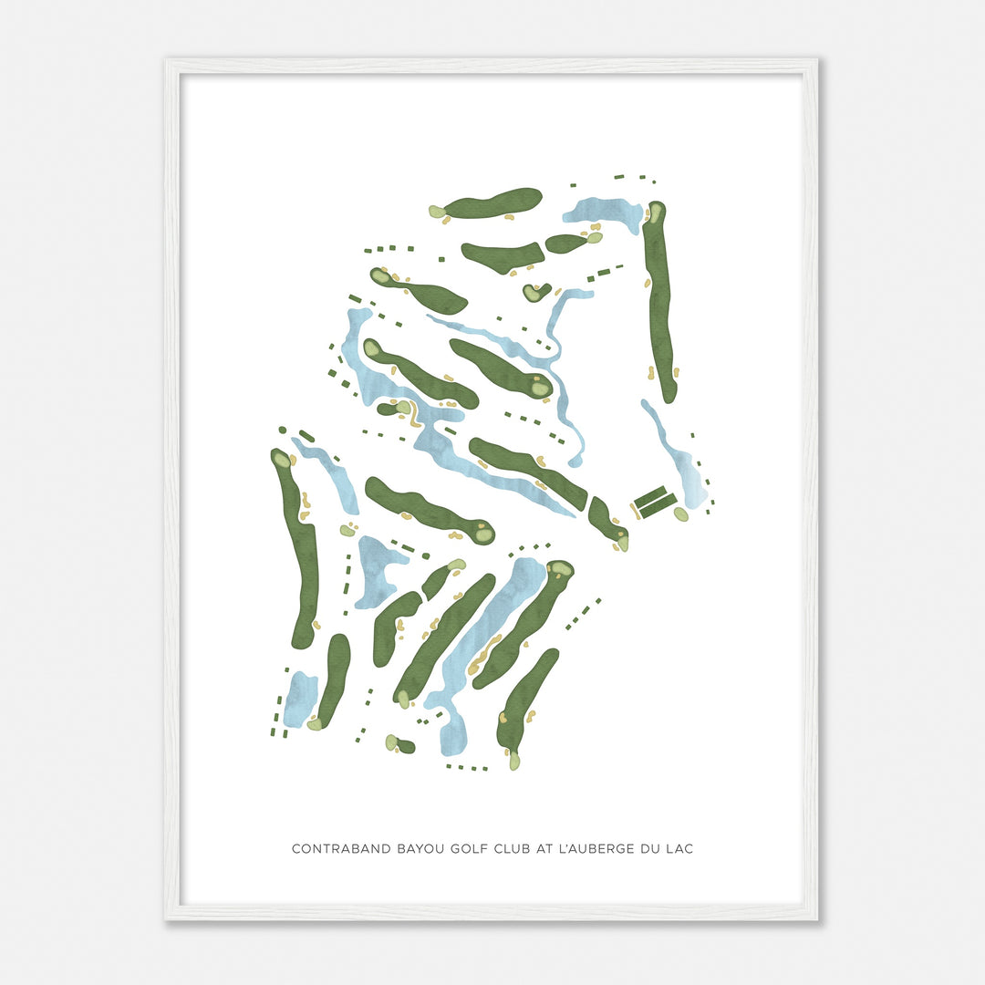 Print of Contraband Bayou Golf Club At L'Auberge Du Lac Modern Map