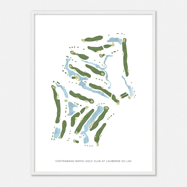 Print of Contraband Bayou Golf Club At L'Auberge Du Lac Modern Map