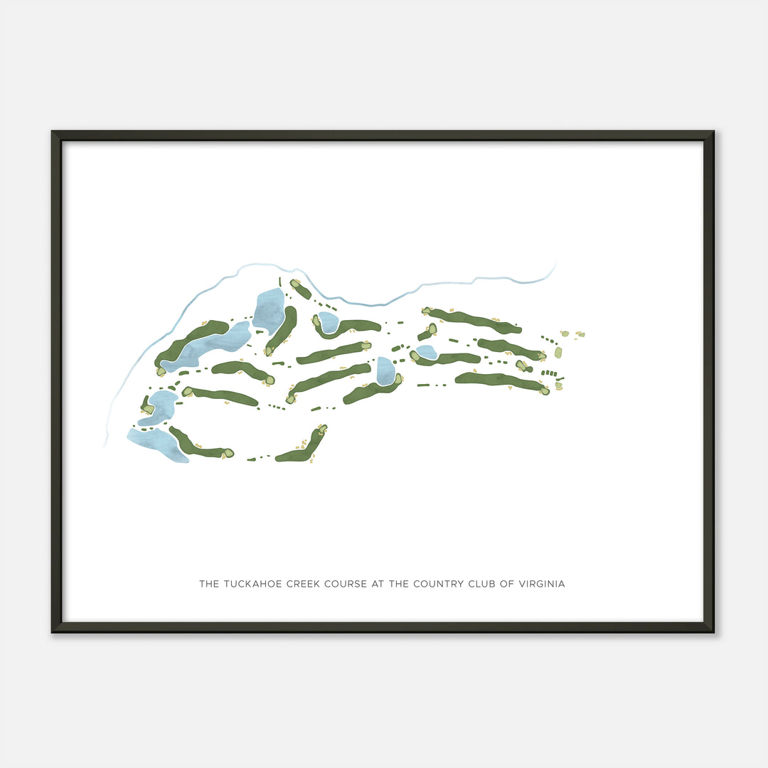 Print of The Tuckahoe Creek Course At The Country Club Of Virginia Modern Map