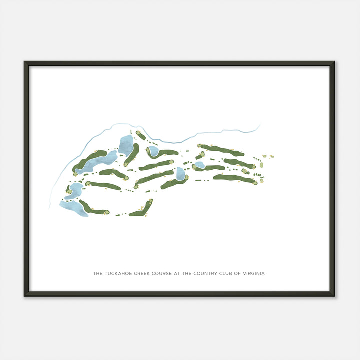 Print of The Tuckahoe Creek Course At The Country Club Of Virginia Modern Map