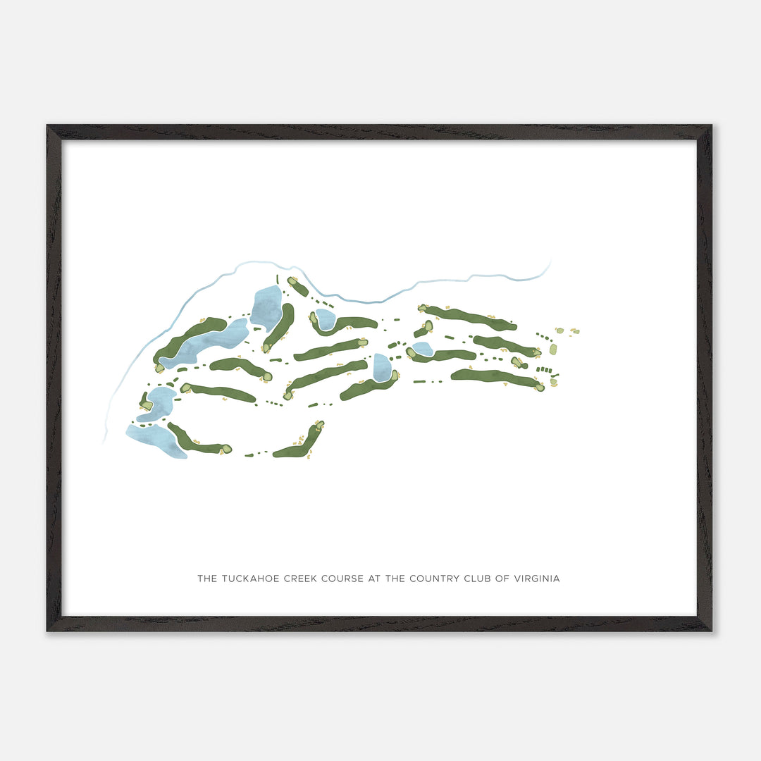 Print of The Tuckahoe Creek Course At The Country Club Of Virginia Modern Map