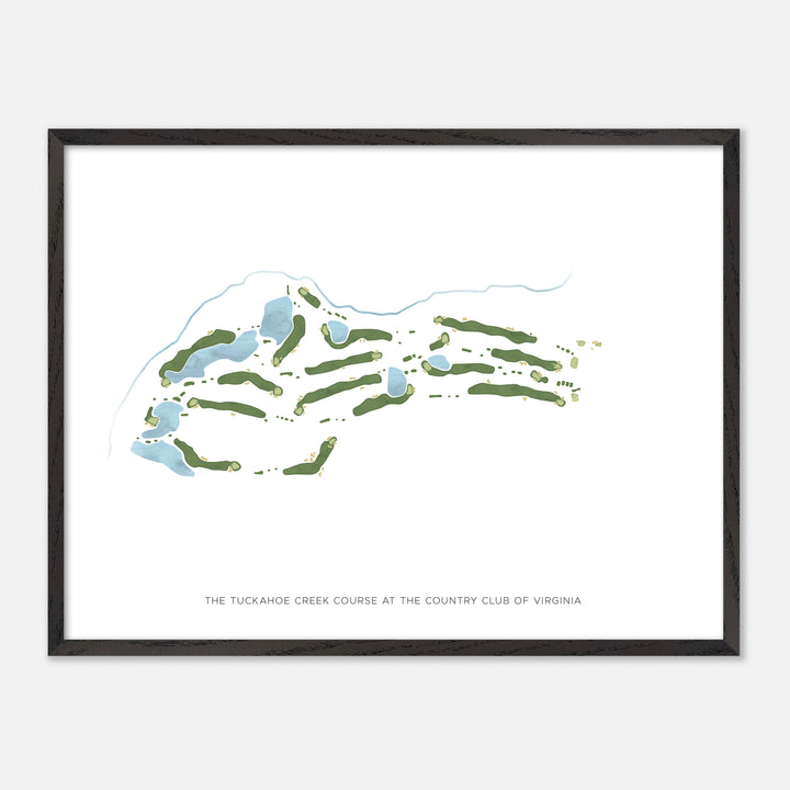 Print of The Tuckahoe Creek Course At The Country Club Of Virginia Modern Map