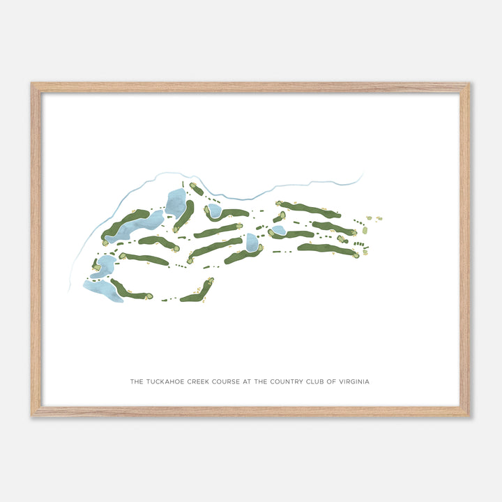 Print of The Tuckahoe Creek Course At The Country Club Of Virginia Modern Map