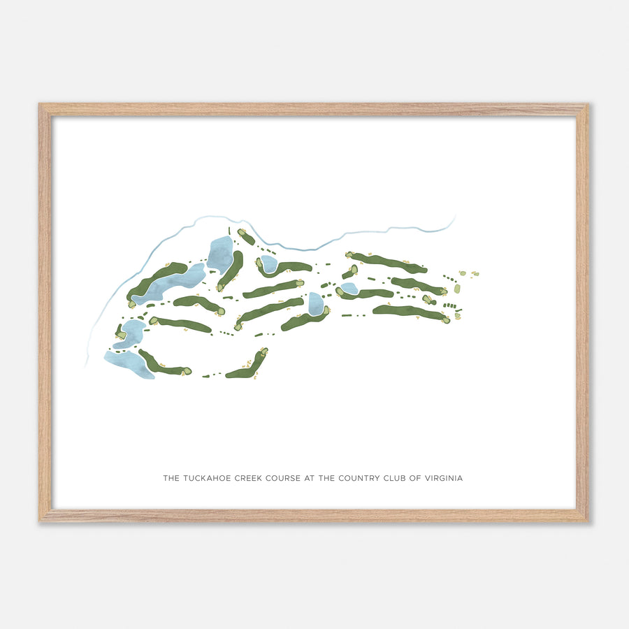 Print of The Tuckahoe Creek Course At The Country Club Of Virginia Modern Map