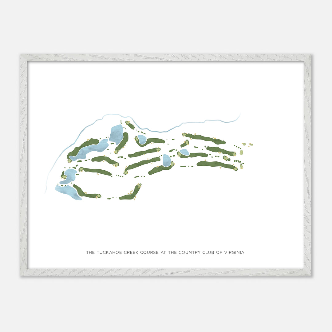 Print of The Tuckahoe Creek Course At The Country Club Of Virginia Modern Map