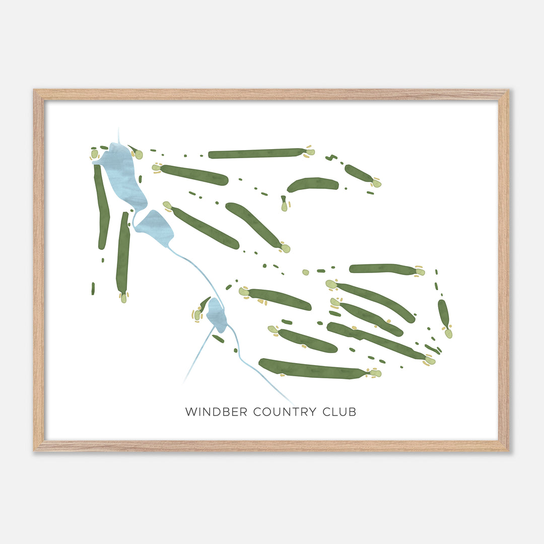 Print of Windber Country Club Modern Map