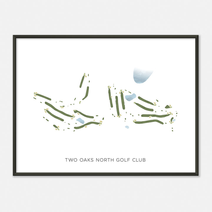 Print of Two Oaks North Golf Club Modern Map