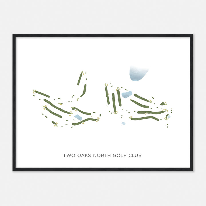 Print of Two Oaks North Golf Club Modern Map