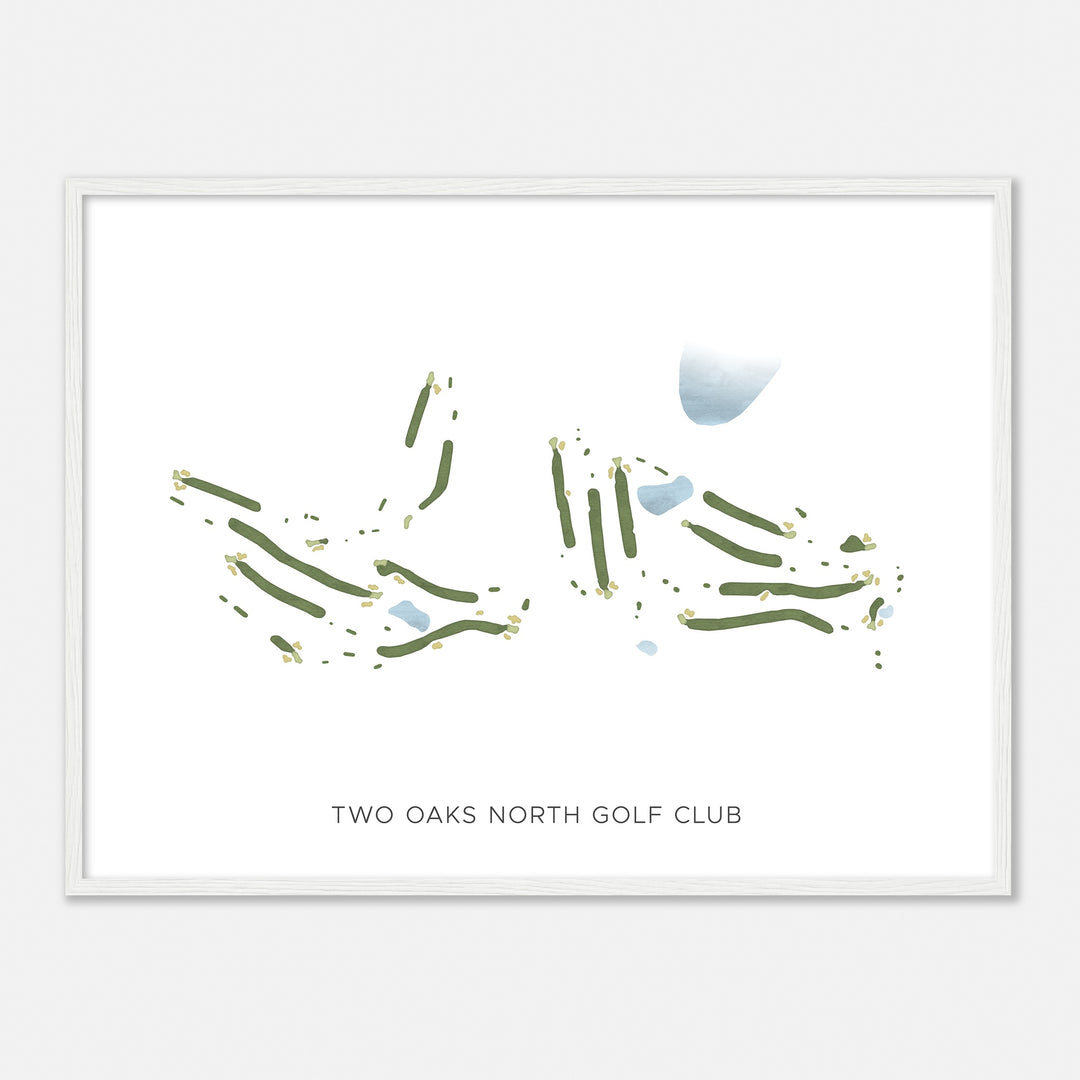 Print of Two Oaks North Golf Club Modern Map