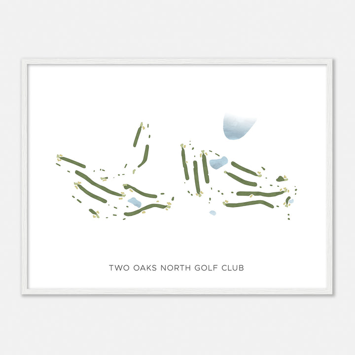 Print of Two Oaks North Golf Club Modern Map