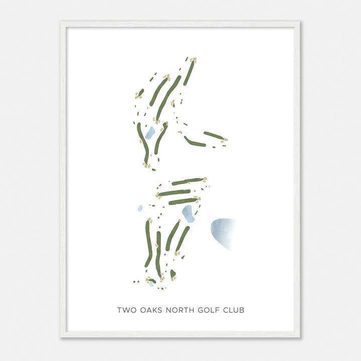 Print of Two Oaks North Golf Club Modern Map