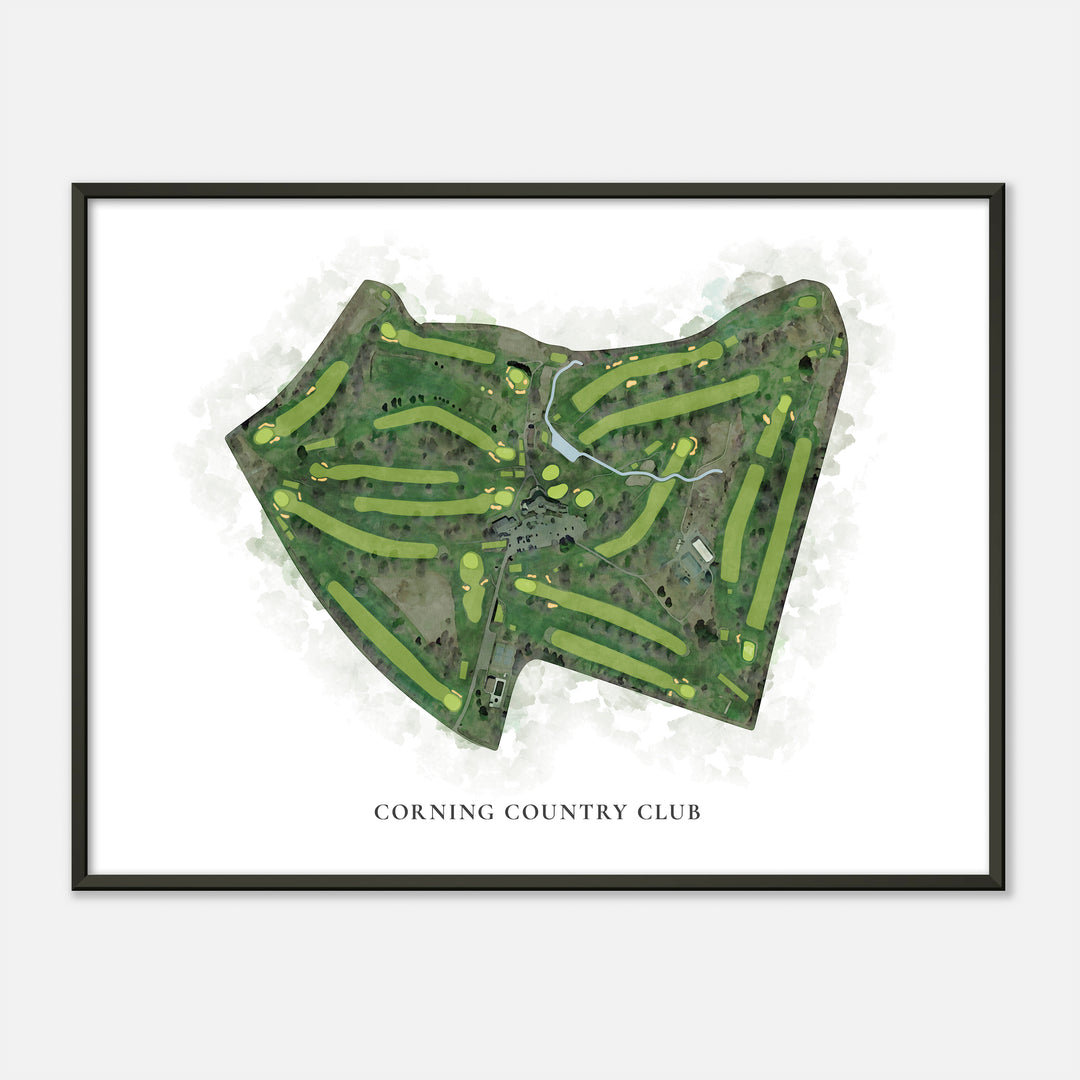 Print of Corning Country Club Classic Map
