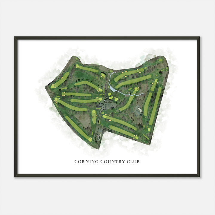 Print of Corning Country Club Classic Map