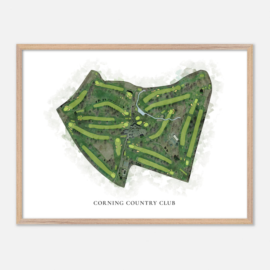 Print of Corning Country Club Classic Map