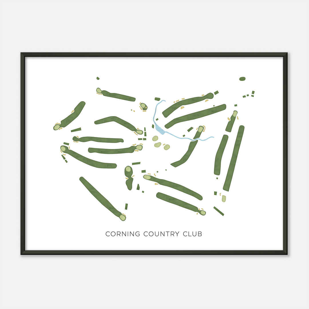 Print of Corning Country Club Modern Map
