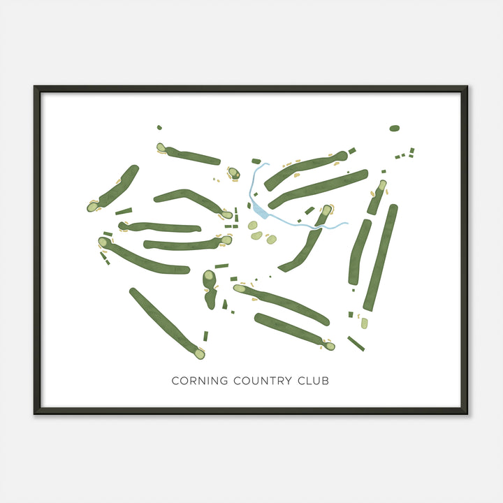 Print of Corning Country Club Modern Map