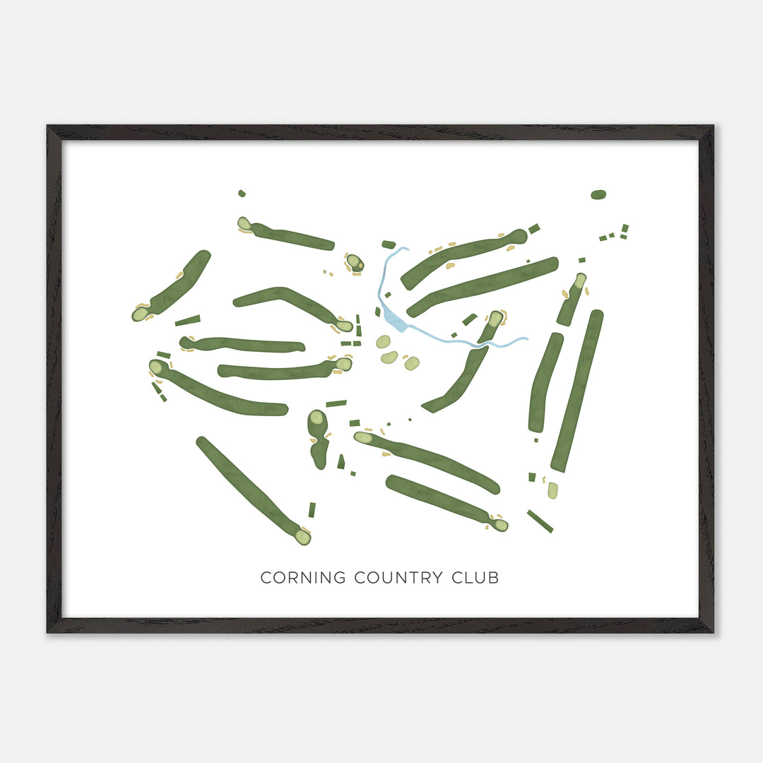 Print of Corning Country Club Modern Map